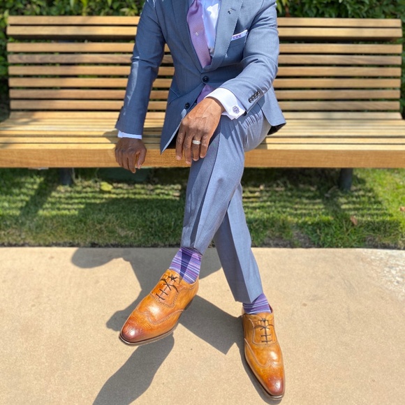 MAGNANNI MEDALLION-TOE WINGTIP DERBY LACE-UP BROGUES - Picture 1 of 10